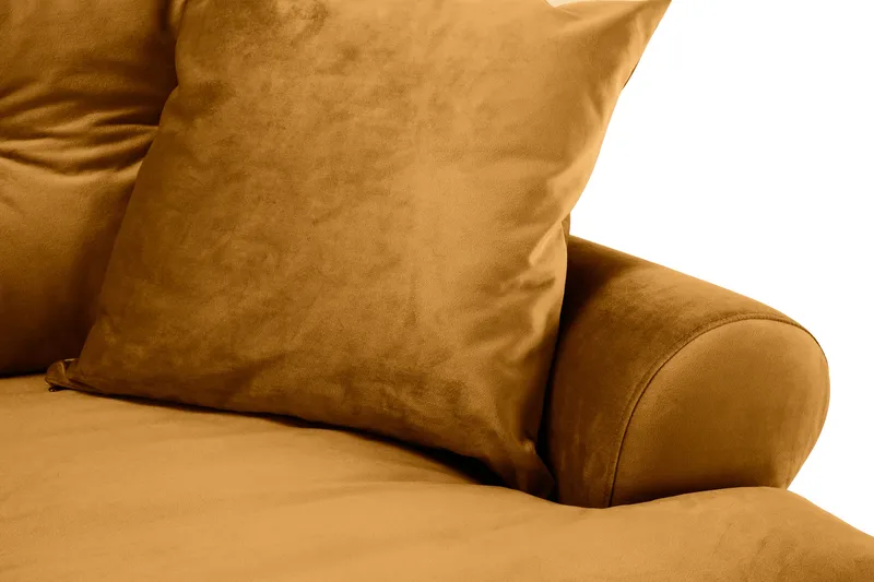 Andrew 3-seters Fløyelssofa - Mørk gul - Møbler - Sofaer - Howard-sofaer