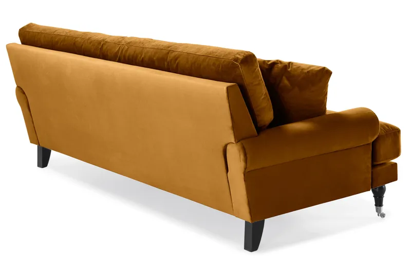 Andrew 3-seters Fløyelssofa - Mørk gul - Møbler - Sofaer - Howard-sofaer
