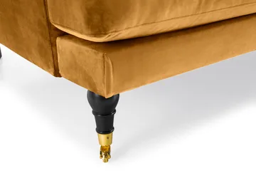 Andrew 3-seters Fløyelssofa - Mørk gul - Møbler - Sofaer - Howard-sofaer