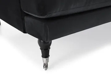 Andrew 3-seters Fløyelssofa - Svart - Møbler - Sofaer - Howard-sofaer