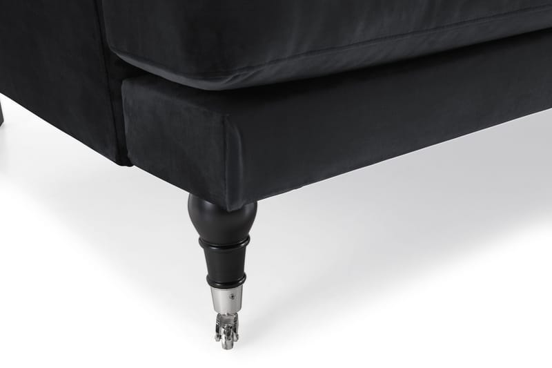 Andrew 3-seters Fløyelssofa - Svart - Møbler - Sofaer - Howard-sofaer