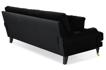 Andrew 3-seters Fløyelssofa - Svart - Møbler - Sofaer - Howard-sofaer