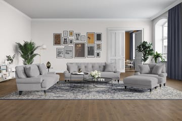 Andrew 3-seters Stoffsofa - Grå - Møbler - Sofaer - Howard-sofaer
