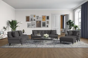 Andrew 3-seters Stoffsofa - Mørk grå - Møbler - Sofaer - Howard-sofaer