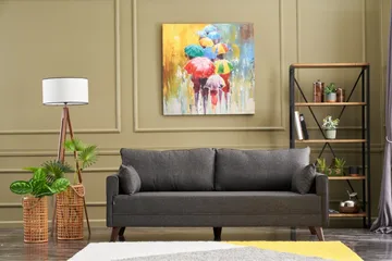 Antigua 3-seters Sofa - Anstrasitt/Natur - Møbler - Sofaer - 3 seter sofa