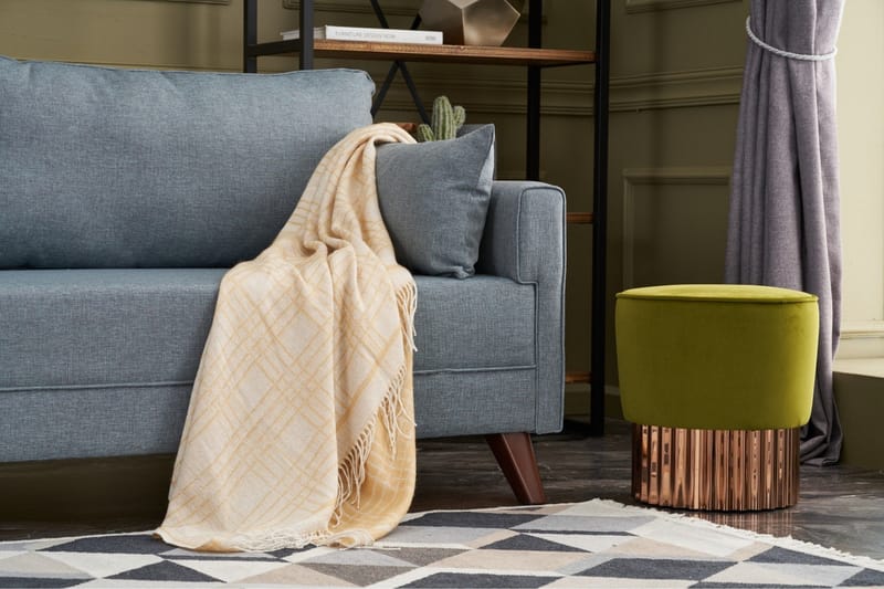 Antigua 3-seters Sofa - Blå/Natur - Møbler - Sofaer - 3 seter sofa