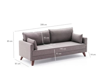 Antigua 3-seters Sofa - Brun/Natur - Møbler - Sofaer - 3 seter sofa
