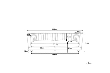 Arvika Sofa 2-4 Seter - Grønn - Møbler - Sofaer - 3 seter sofa