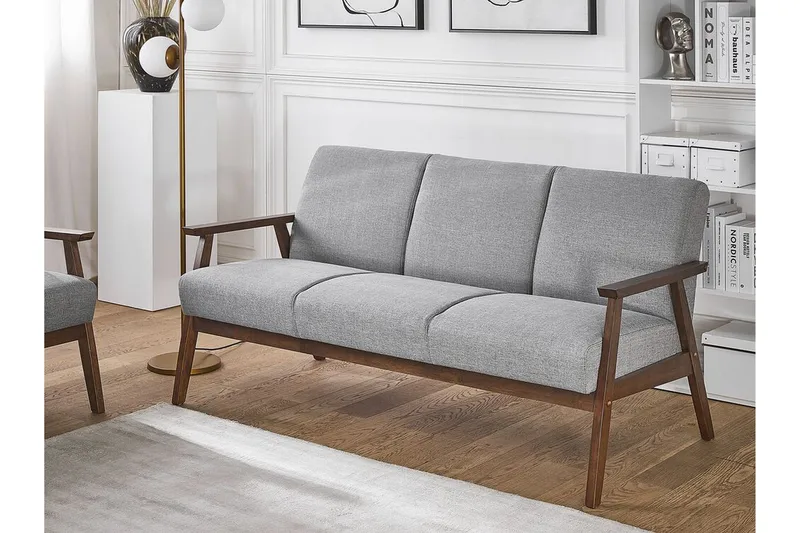 Asnes 3-seters Sofa - Grå - Møbler - Sofaer - 3 seter sofa