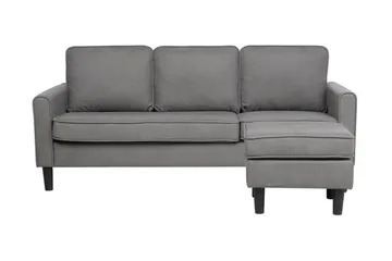 Avesta Sofa 2-4 Sete Med Fotskammel - Grå - Møbler - Sofaer - Sofaer med sjeselong - 3 seters sofa med divan