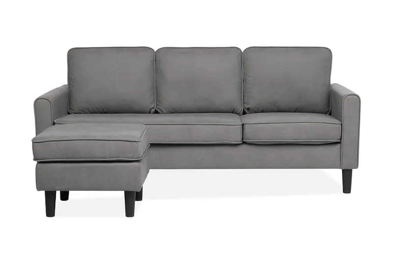 Avesta Sofa 2-4 Sete Med Fotskammel, Grå