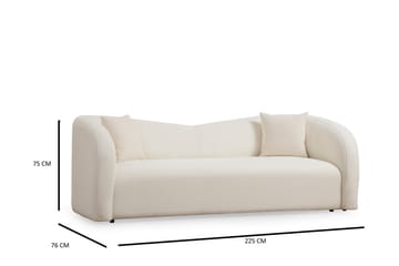 Azoula Sofa 3-seter - Beige - Møbler - Sofaer - 3 seter sofa
