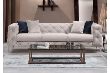 Beachport Sofa 3-seters - Beige - Møbler - Sofaer - 3 seter sofa