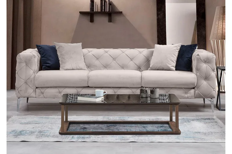 Beachport Sofa 3-seters - Beige - Møbler - Sofaer - 3 seter sofa