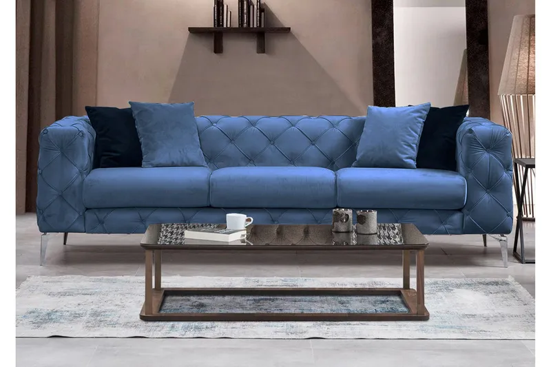 Beachport Sofa 3-seters - Blå - Møbler - Sofaer - 3 seter sofa