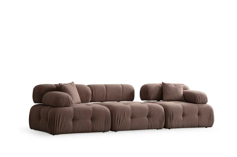 Belgin Boblende Sofa 3-seter - Cappuccino - Møbler - Sofaer - Modulsofaer - Komplett modulsofa