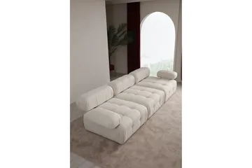 Belgin Boblet Sofa 3-seters 315 cm bred - Lys beige / Beige - Møbler - Sofaer - Modulsofaer - Komplett modulsofa