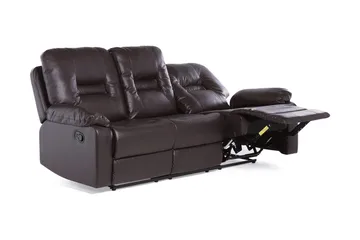 Bergen Sofa 3-seter - Brun - Møbler - Sofaer - Reclinersofaer - 3 seters kinosofa & reclinersofa