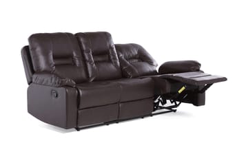 Bergen Sofa 3-seter - Brun - Møbler - Sofaer - Reclinersofaer - 3 seters kinosofa & reclinersofa