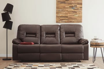 Bergen Sofa 3-seter - Brun - Møbler - Sofaer - Reclinersofaer - 3 seters kinosofa & reclinersofa