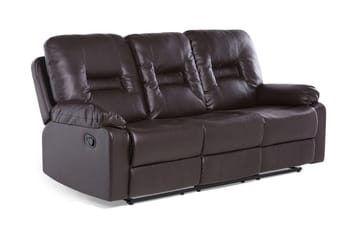 Bergen Sofa 3-seter - Brun - Møbler - Sofaer - Reclinersofaer - 3 seters kinosofa & reclinersofa