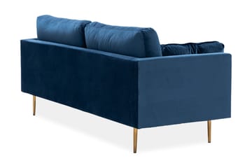 Bloom 3-seters Fløyelssofa - Blå - Møbler - Sofaer - 3 seter sofa
