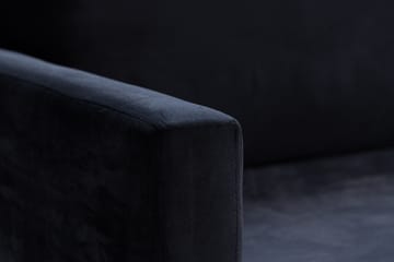 Bloom 3-seters Fløyelssofa - Svart - Møbler - Sofaer - 3 seter sofa