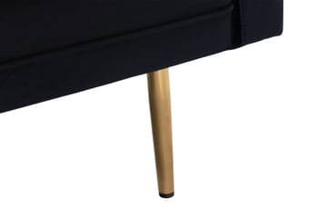 Bloom 3-seters Fløyelssofa - Svart - Møbler - Sofaer - 3 seter sofa