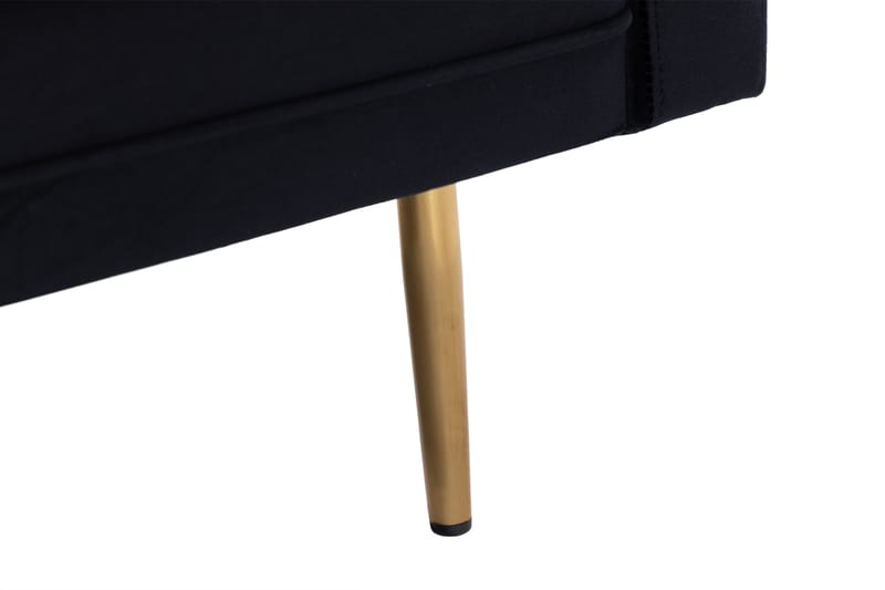 Bloom 3-seters Fløyelssofa - Svart - Møbler - Sofaer - 3 seter sofa
