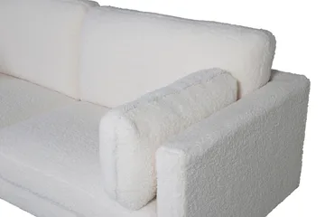 Boom 3-seter Sofa Teddystoff - Hvit - Møbler - Sofaer - 3 seter sofa