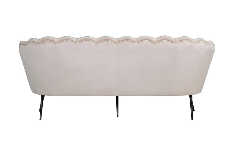 Calais 3-seter Snegleformet Fløyelssofa 181 cm - Beige - Møbler - Sofaer - 3 seter sofa