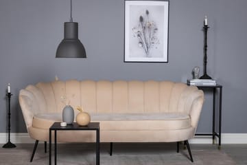 Calais 3-seter Snegleformet Fløyelssofa 181 cm - Beige - Møbler - Sofaer - 3 seter sofa