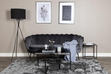 Calais 3-seter Snegleformet Fløyelssofa 181 cm - Grå - Møbler - Sofaer - 3 seter sofa