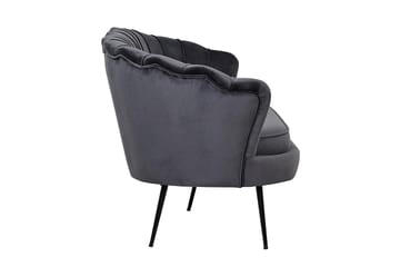 Calais 3-seter Snegleformet Fløyelssofa 181 cm - Grå - Møbler - Sofaer - 3 seter sofa