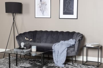 Calais 3-seter Snegleformet Fløyelssofa 181 cm - Grå - Møbler - Sofaer - 3 seter sofa