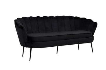 Calais 3-seters Sofa - Svart - Møbler - Sofaer - 3 seter sofa