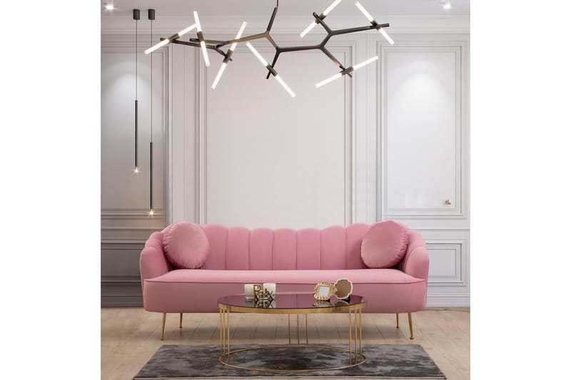 Caraquet Sofa 3-seter - Rosa - Møbler - Sofaer - 3 seter sofa