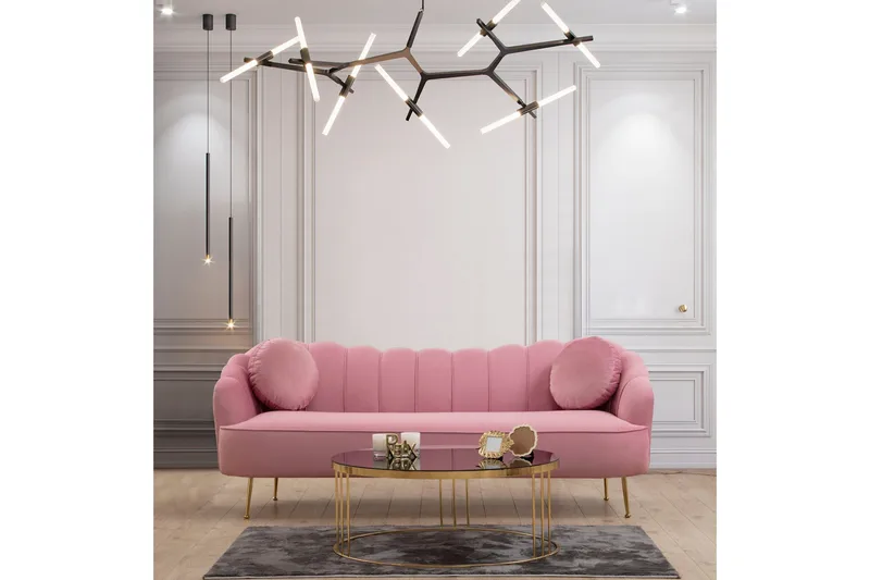 Caraquet Sofa 3-seter - Rosa - Møbler - Sofaer - 3 seter sofa