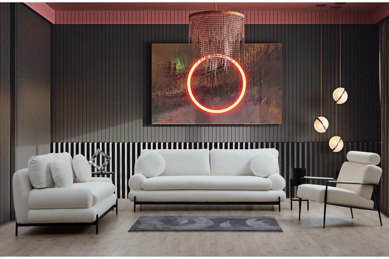 Cassius Sofa 3-seter - Hvit - Møbler - Sofaer - 3 seter sofa