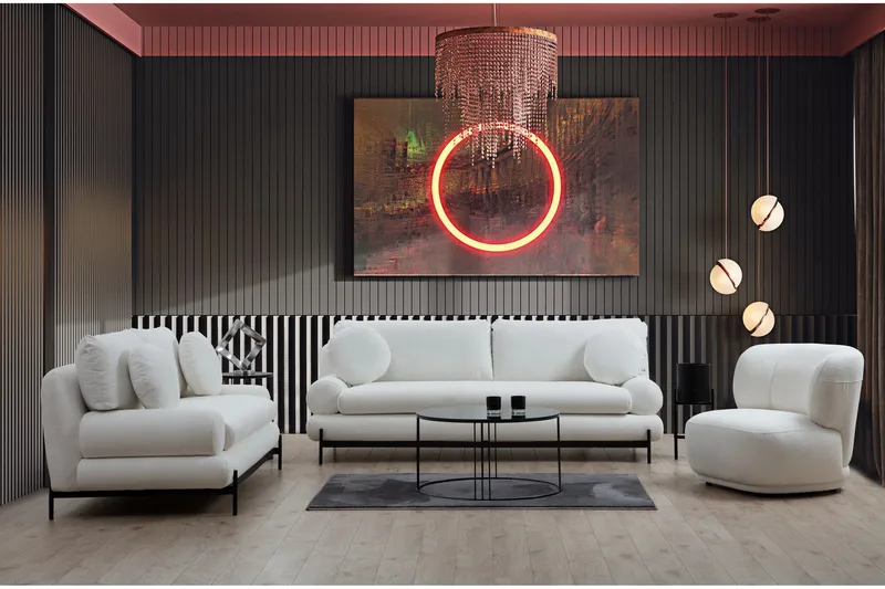 Cassius Sofa 3-seter - Hvit - Møbler - Sofaer - 3 seter sofa