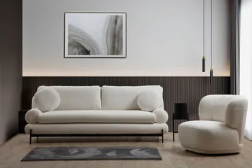 Cassius Sofa 3-seter - Hvit - Møbler - Sofaer - 3 seter sofa