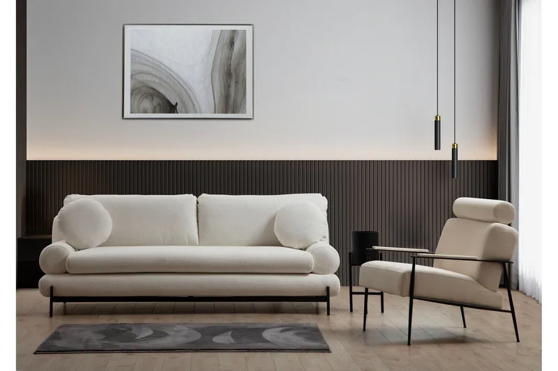 Cassius Sofa 3-seter - Hvit - Møbler - Sofaer - 3 seter sofa