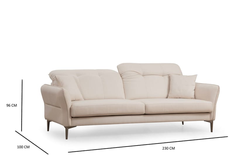Chandara Sofa 3-seter - Hvit - Møbler - Sofaer - 3 seter sofa