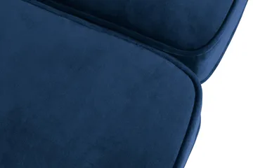 Chesterfield Lyx 3-seter Fløyelssofa – Dyp sofa - Blå - Møbler - Sofaer - 3 seter sofa