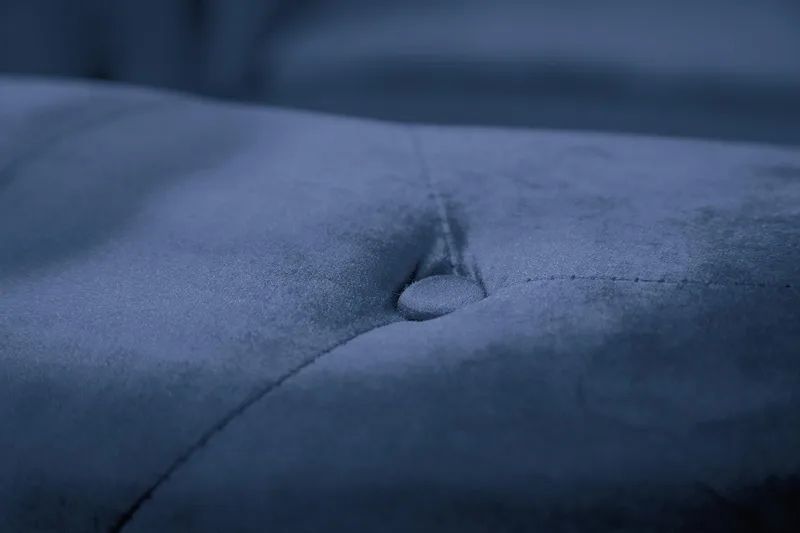 Chesterfield Lyx 3-seter Fløyelssofa – Dyp sofa - Blå - Møbler - Sofaer - 3 seter sofa