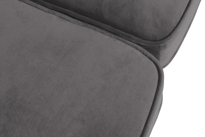 Chesterfield Lyx 3-seter Fløyelssofa – Dyp sofa - Mørkegrå - Møbler - Sofaer - 3 seter sofa