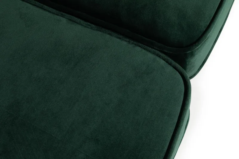 Chesterfield Lyx 3-seter Fløyelssofa – Dyp sofa - Mørkegrønn / Grønn - Møbler - Sofaer - 3 seter sofa