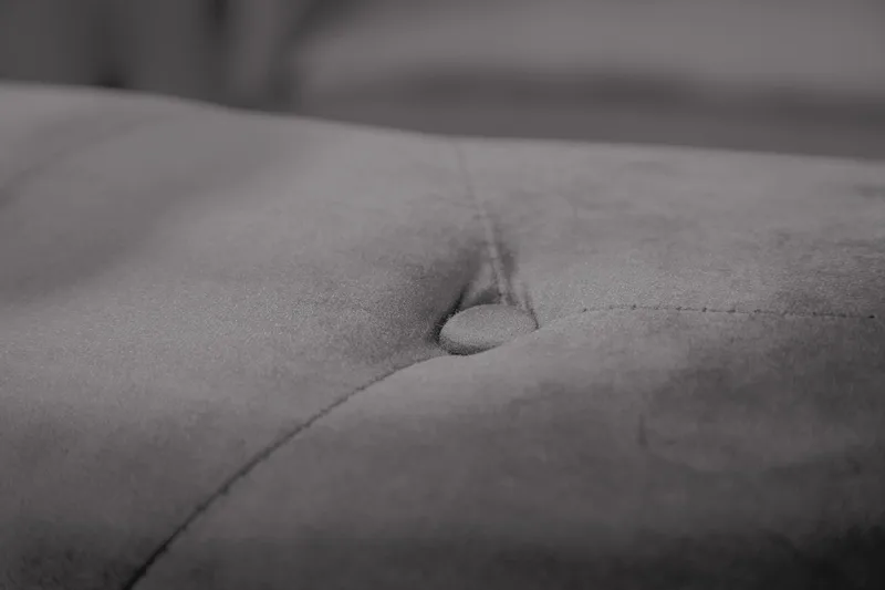 Chesterfield Lyx 3-seter Fløyelssofa – Dyp sofa - Mørkgrå / Grå - Møbler - Sofaer - 3 seter sofa