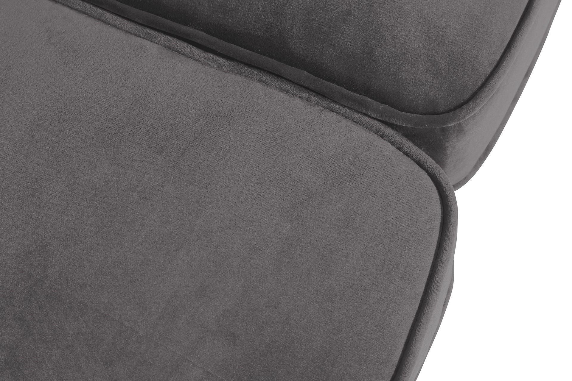 Chesterfield Lyx 3-seter Fløyelssofa – Dyp sofa - Mørkgrå - Møbler - Sofaer - 3 seter sofa