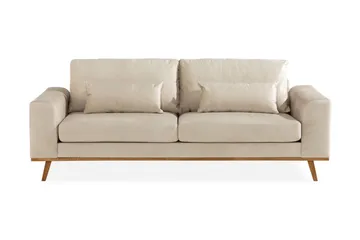 Copenhagen 3-seters Fløyelssofa - Beige - Møbler - Sofaer - 3 seter sofa